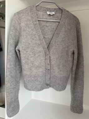& Other Stories Light Gray wool and mohair Cardigan